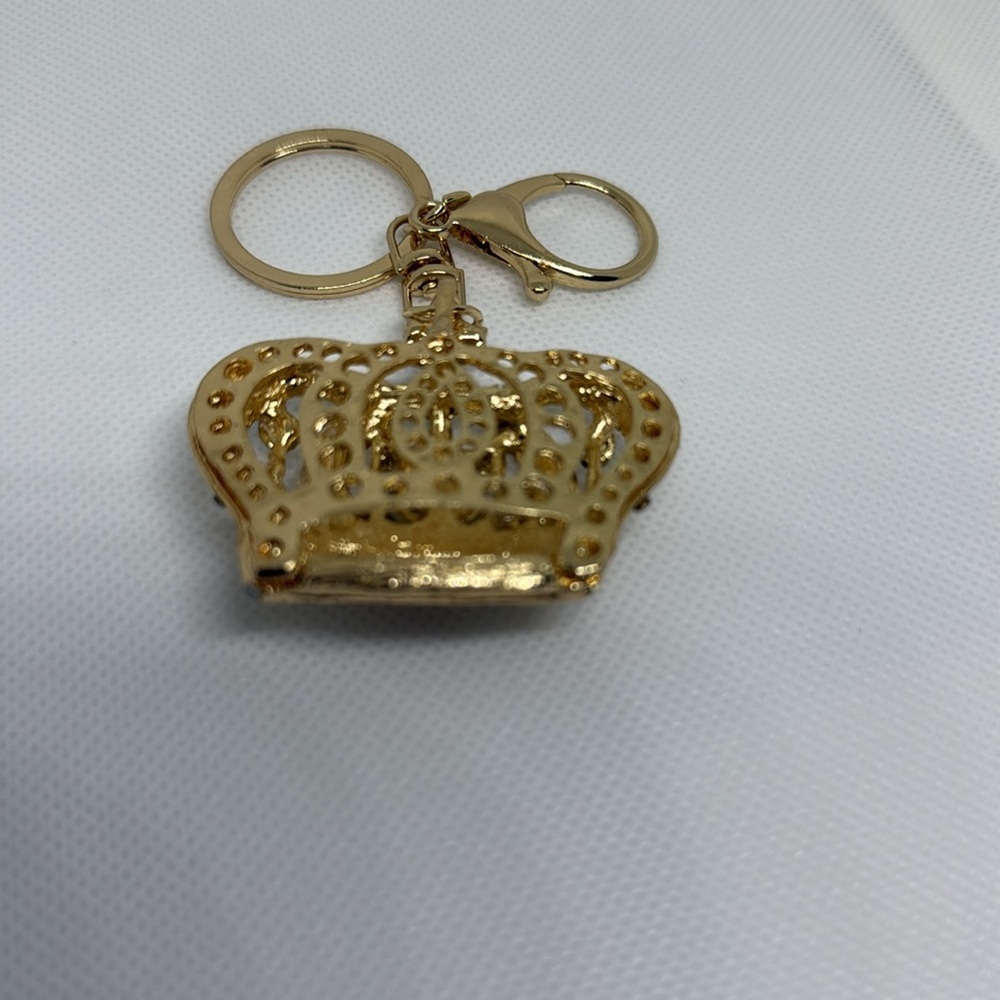 Gold Crown Keychain with Rhinestones - Picture 4 of 4
